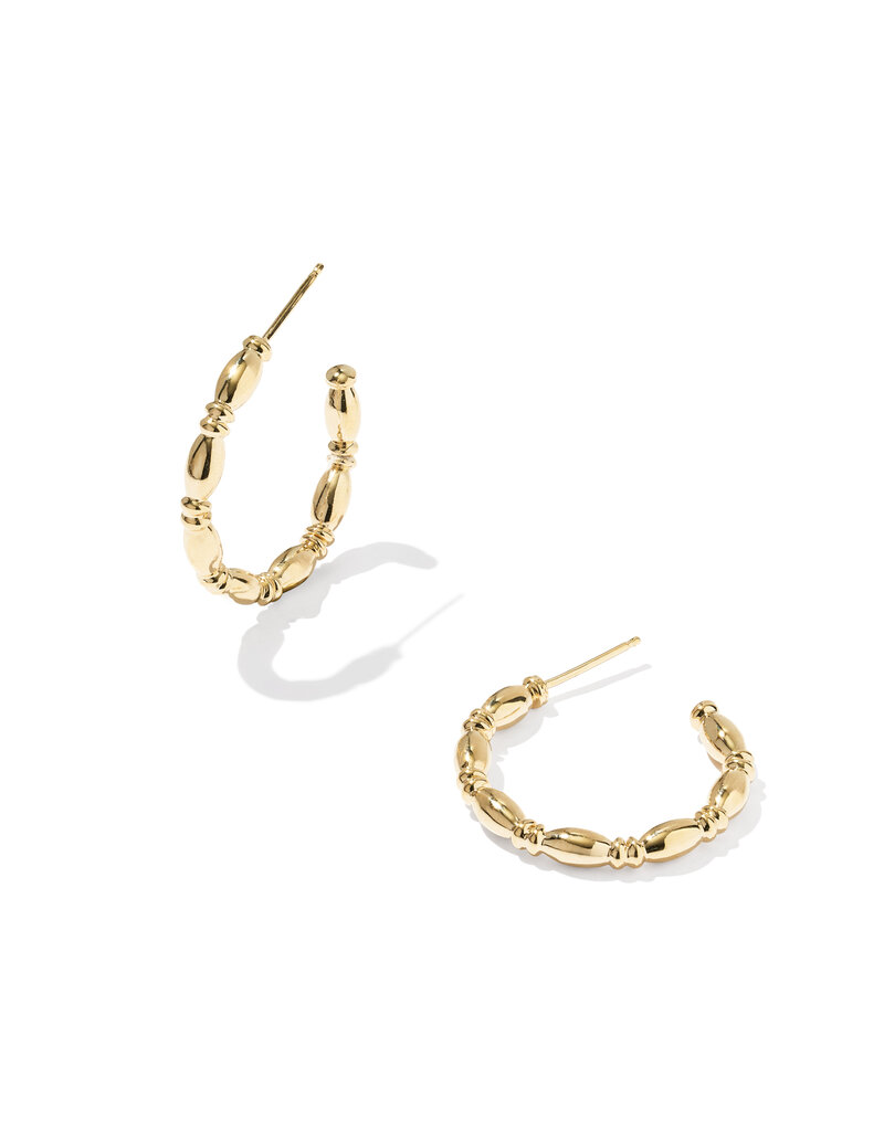 KENDRA SCOTT DESIGN Miriam Small Bead Gold Hoop Earrings