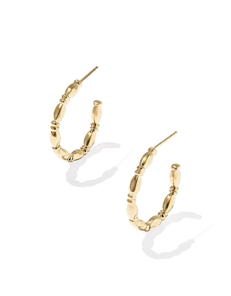 KENDRA SCOTT DESIGN Miriam Small Bead Gold Hoop Earrings