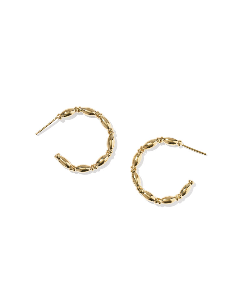 KENDRA SCOTT DESIGN Miriam Small Bead Gold Hoop Earrings