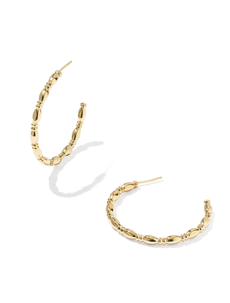 KENDRA SCOTT DESIGN Miriam Large Bead Gold Hoop Earrings