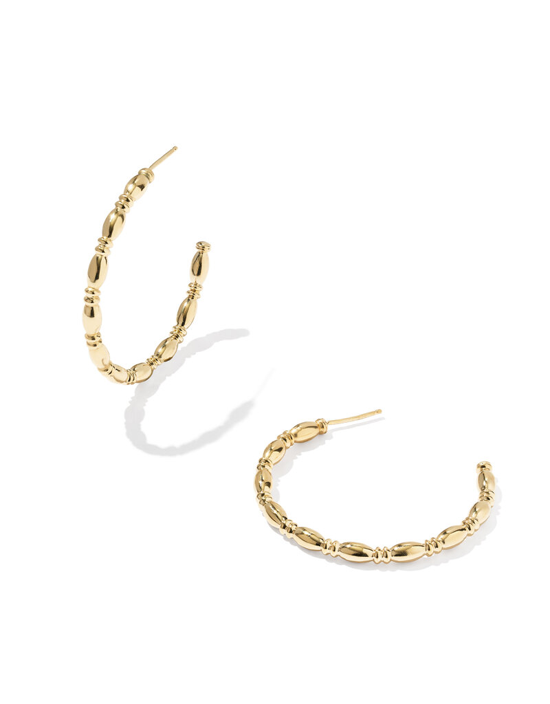 KENDRA SCOTT DESIGN Miriam Large Bead Gold Hoop Earrings