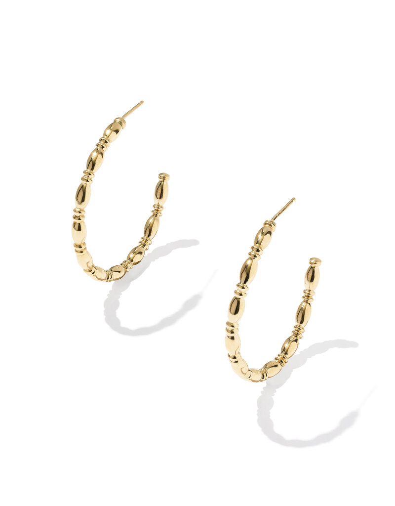KENDRA SCOTT DESIGN Miriam Large Bead Gold Hoop Earrings
