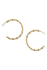 KENDRA SCOTT DESIGN Miriam Large Bead Gold Hoop Earrings