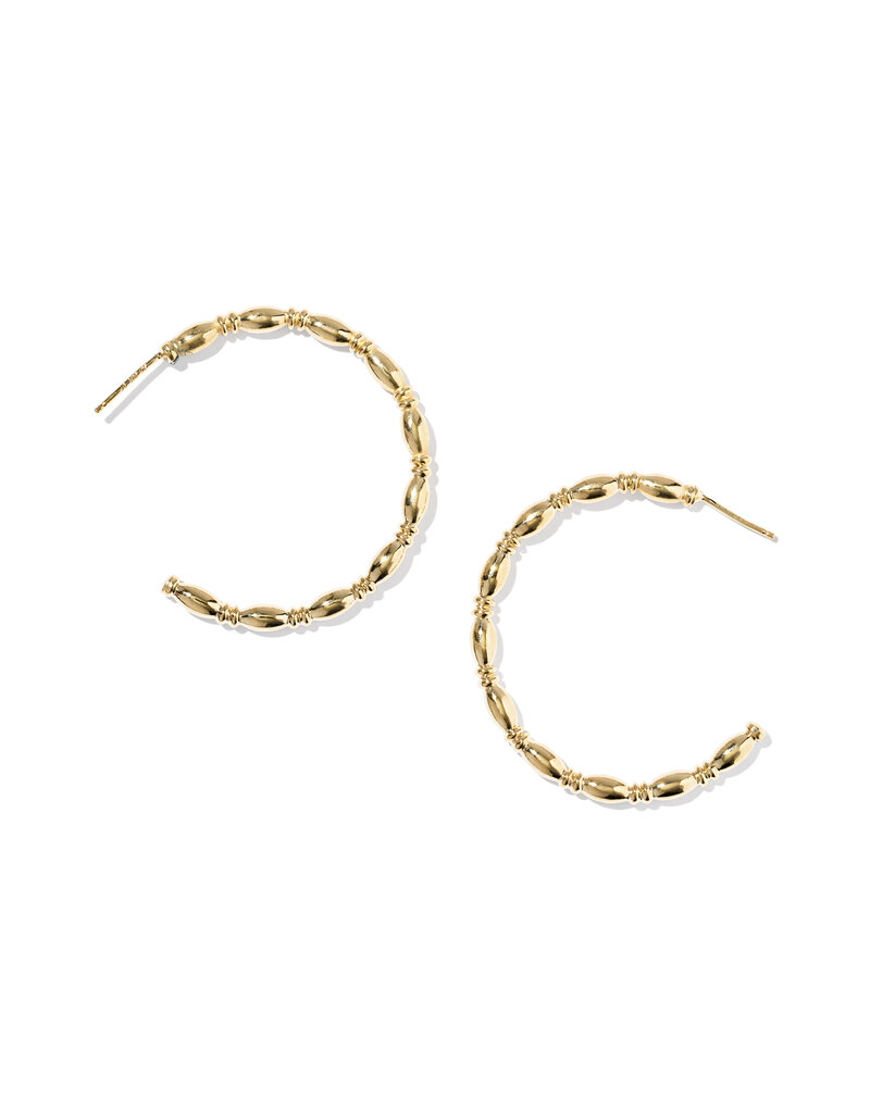 KENDRA SCOTT DESIGN Miriam Large Bead Gold Hoop Earrings