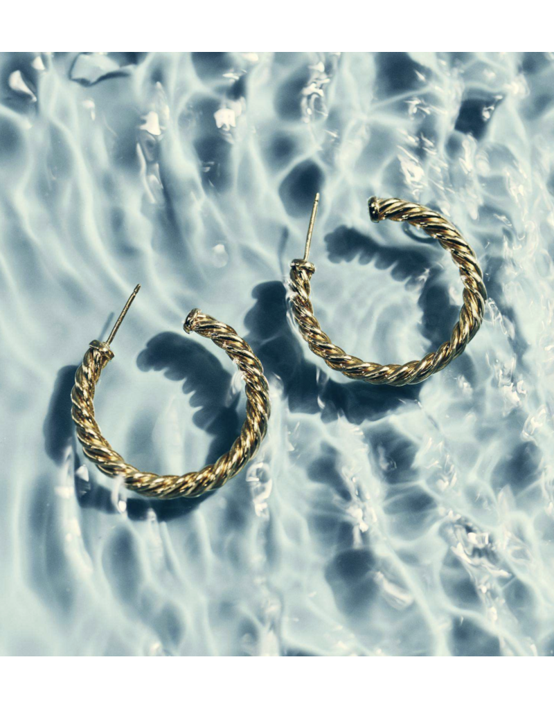 KENDRA SCOTT DESIGN Victoria Thick Twist Gold Hoop Earrings