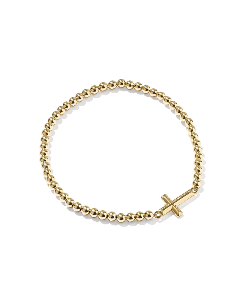 KENDRA SCOTT DESIGN Cross Stretch Gold Bracelet
