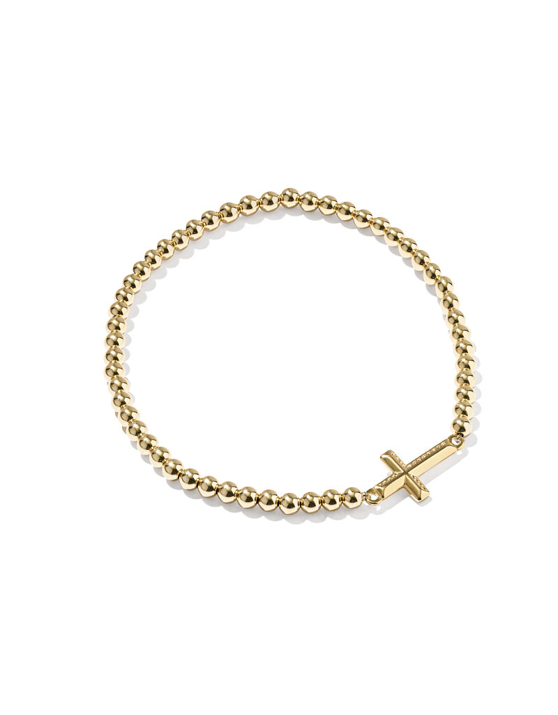 KENDRA SCOTT DESIGN Cross Stretch Gold Bracelet