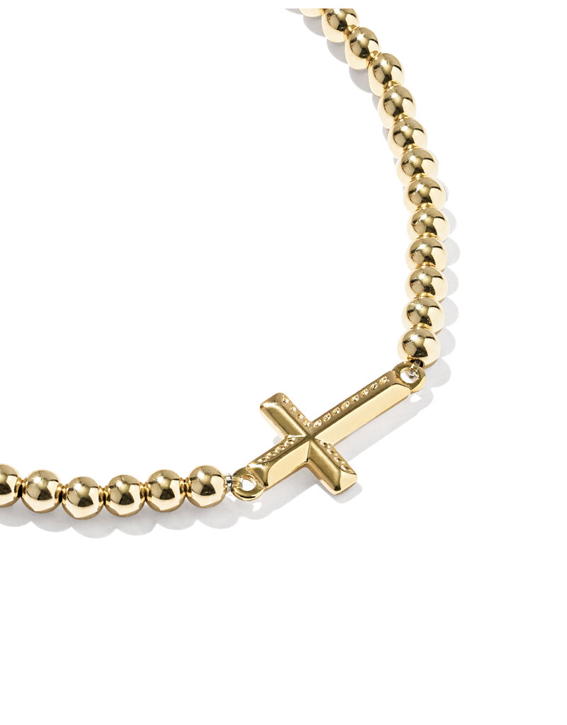 KENDRA SCOTT DESIGN Cross Stretch Gold Bracelet