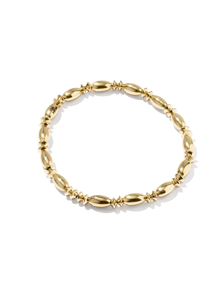 KENDRA SCOTT DESIGN Miriam Large Bead Stretch Gold Bracelet