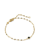 KENDRA SCOTT DESIGN Alina Sunburst Gold Chain Bracelet in Black CZ