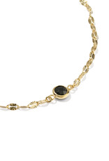 KENDRA SCOTT DESIGN Alina Sunburst Gold Chain Bracelet in Black CZ