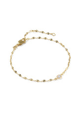 KENDRA SCOTT DESIGN Alina Sunburst Gold Chain Bracelet in White CZ
