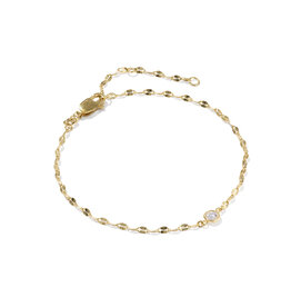 KENDRA SCOTT DESIGN Alina Sunburst Gold Chain Bracelet in White CZ
