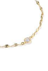 KENDRA SCOTT DESIGN Alina Sunburst Gold Chain Bracelet in White CZ