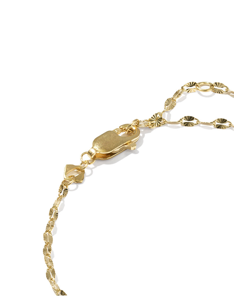 KENDRA SCOTT DESIGN Alina Sunburst Gold Chain Bracelet in White CZ