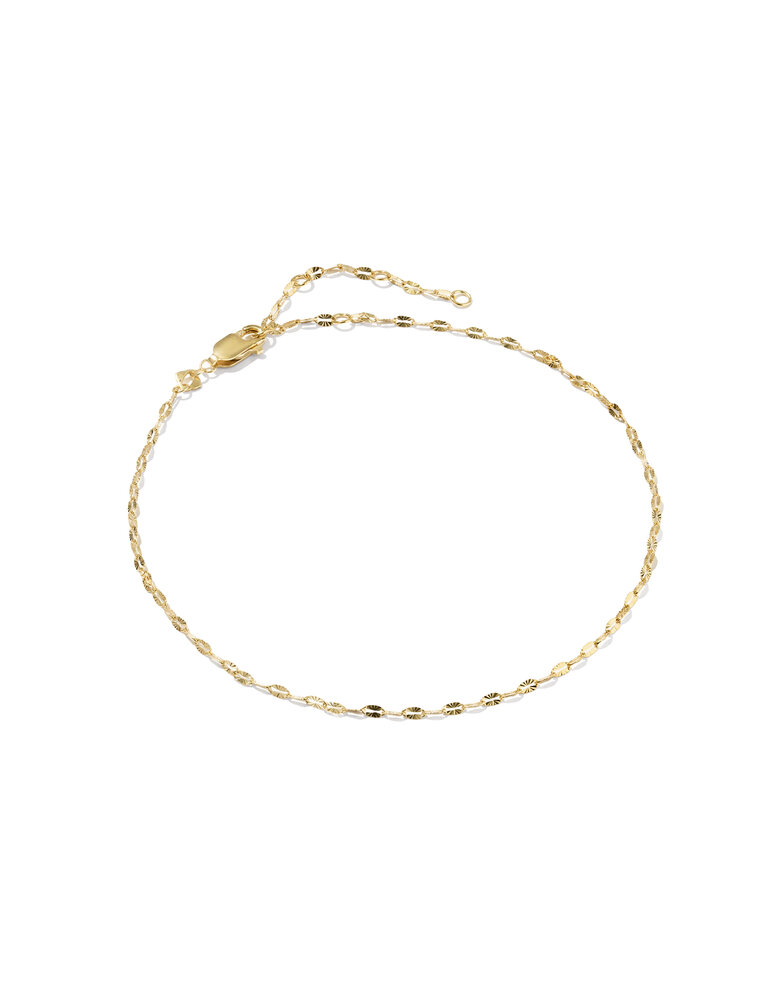 KENDRA SCOTT DESIGN Mirror Sunburst Gold Chain Anklet