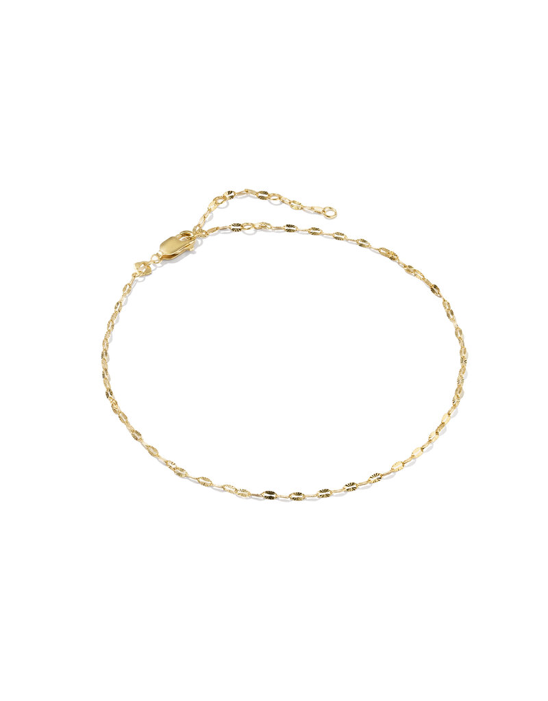 KENDRA SCOTT DESIGN Mirror Sunburst Gold Chain Anklet