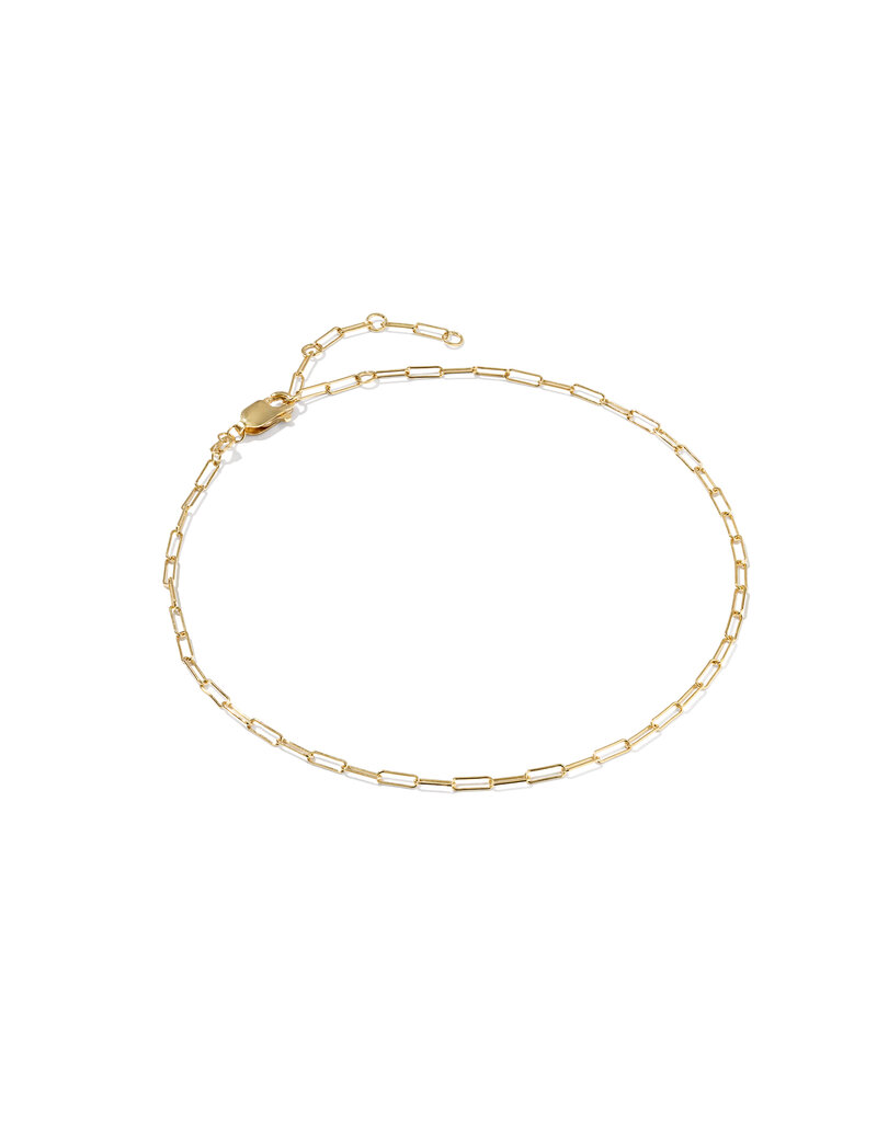 KENDRA SCOTT DESIGN Meadow Paperclip Gold Chain Anklet