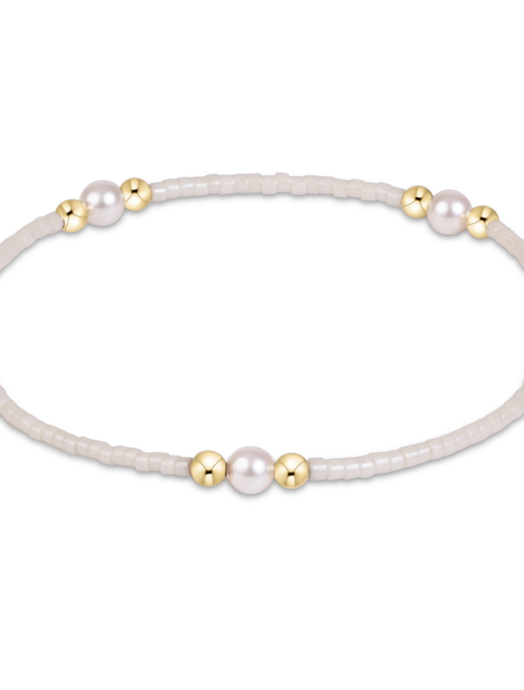 ENEWTON DESIGN Hope Purpose Pearl Bracelet in Milkshake/Gold