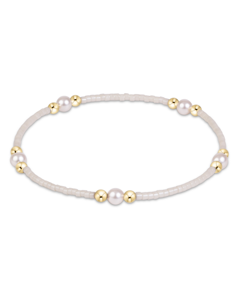 ENEWTON DESIGN Hope Purpose Pearl Bracelet in Milkshake/Gold