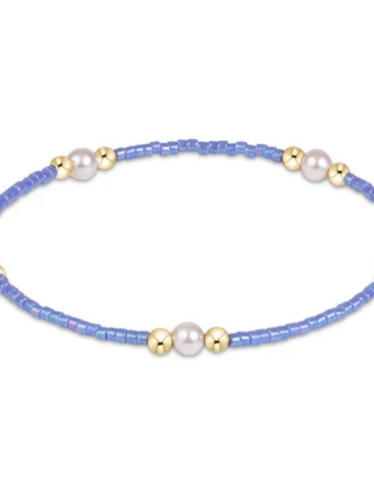 ENEWTON DESIGN Hope Purpose Pearl Bracelet in Bright Blue/Gold