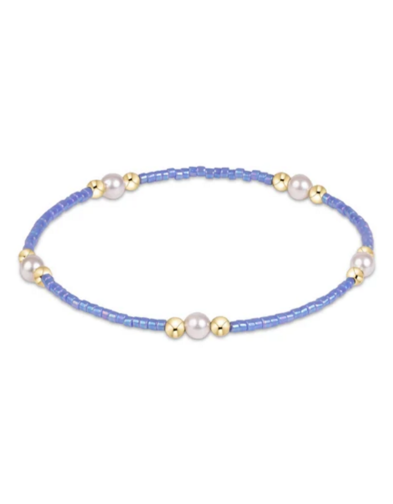 ENEWTON DESIGN Hope Purpose Pearl Bracelet in Bright Blue/Gold