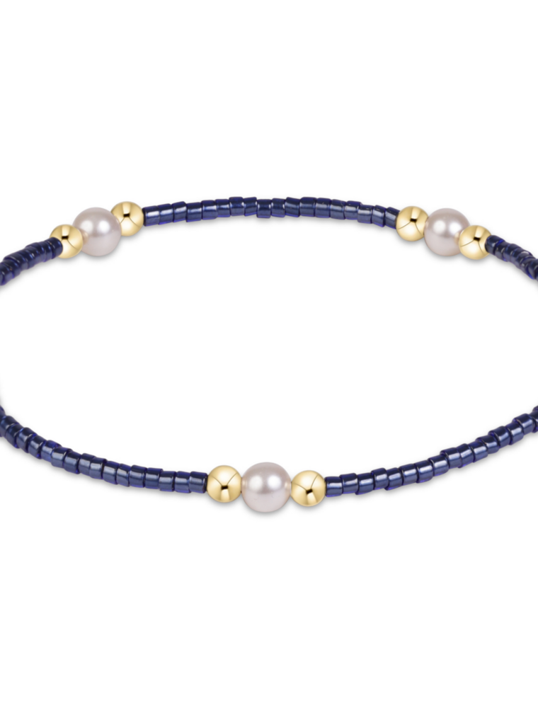 ENEWTON DESIGN Hope Purpose Pearl Bracelet in Navy/Gold