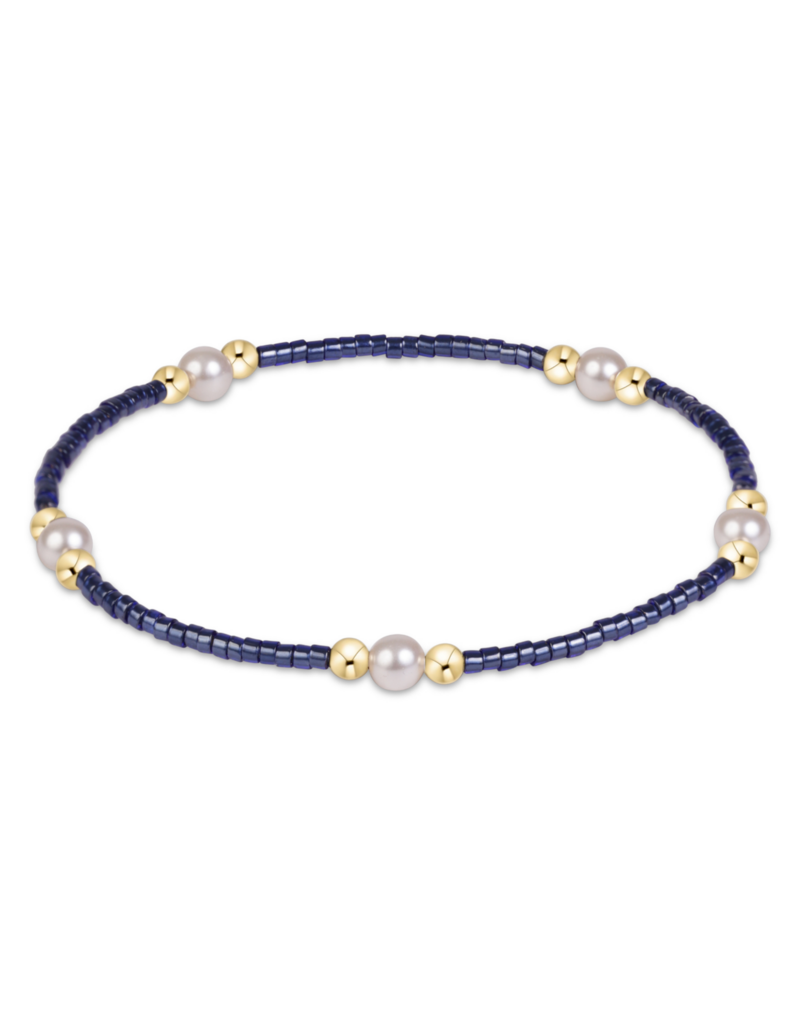 ENEWTON DESIGN Hope Purpose Pearl Bracelet in Navy/Gold