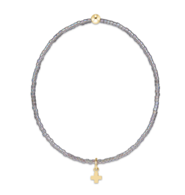 ENEWTON DESIGN Hope Classic Bracelet with Gold Signature Cross Small Charm in Morning Mist/Gold
