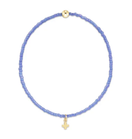 ENEWTON DESIGN Hope Classic Bracelet with Gold Signature Cross Small Charm in Bright Blue/Gold