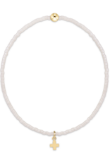 ENEWTON DESIGN Hope Classic Bracelet with Gold Signature Cross Small Charm in Milkshake/Gold