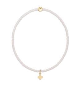 ENEWTON DESIGN Hope Classic Bracelet with Gold Signature Cross Small Charm in Milkshake/Gold