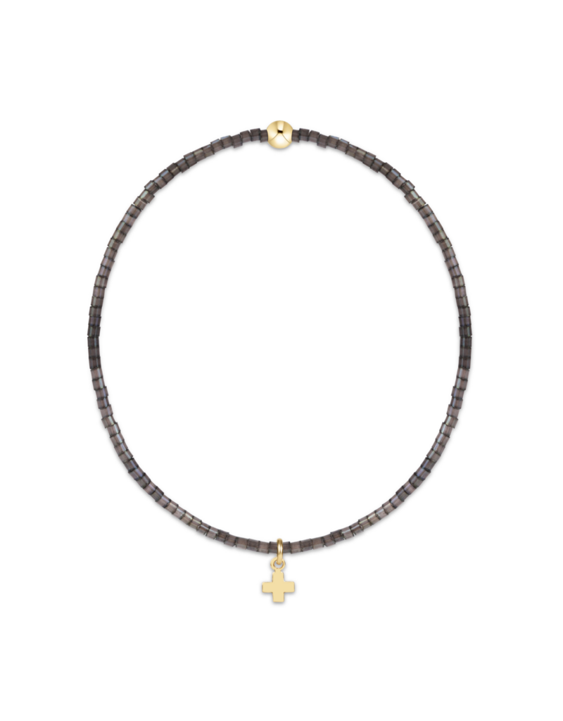 ENEWTON DESIGN Hope Classic Bracelet with Gold Signature Cross Small Charm in Moonlight/Gold