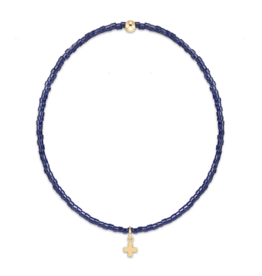 ENEWTON DESIGN Hope Classic Bracelet with Gold Signature Cross Small Charm in Navy/Gold