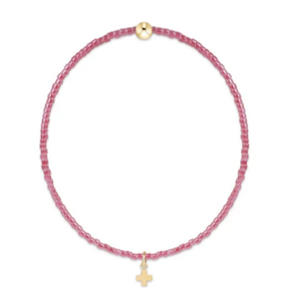 ENEWTON DESIGN Hope Classic Bracelet with Gold Signature Cross Small Charm in Pink Champagne/Gold