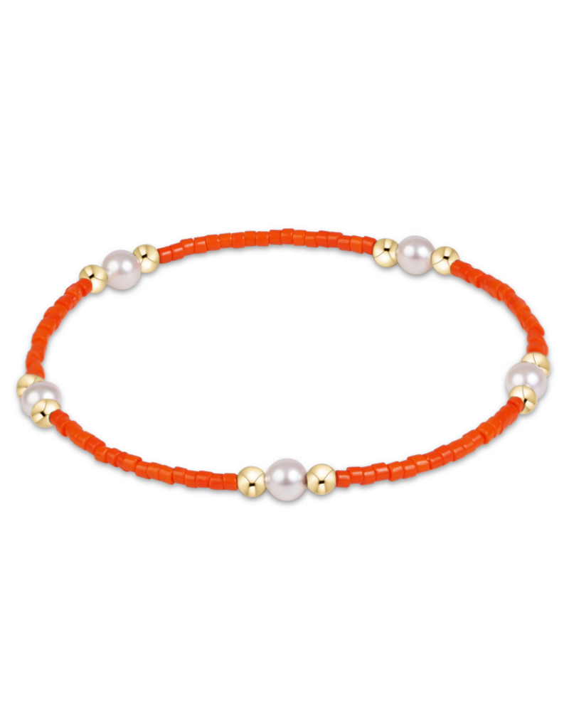 ENEWTON DESIGN Hope Purpose Pearl Bracelet in Orange/Gold