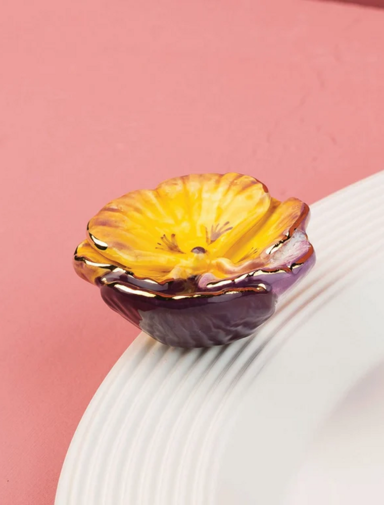 NORA FLEMING Pansy Pop Flower Mini