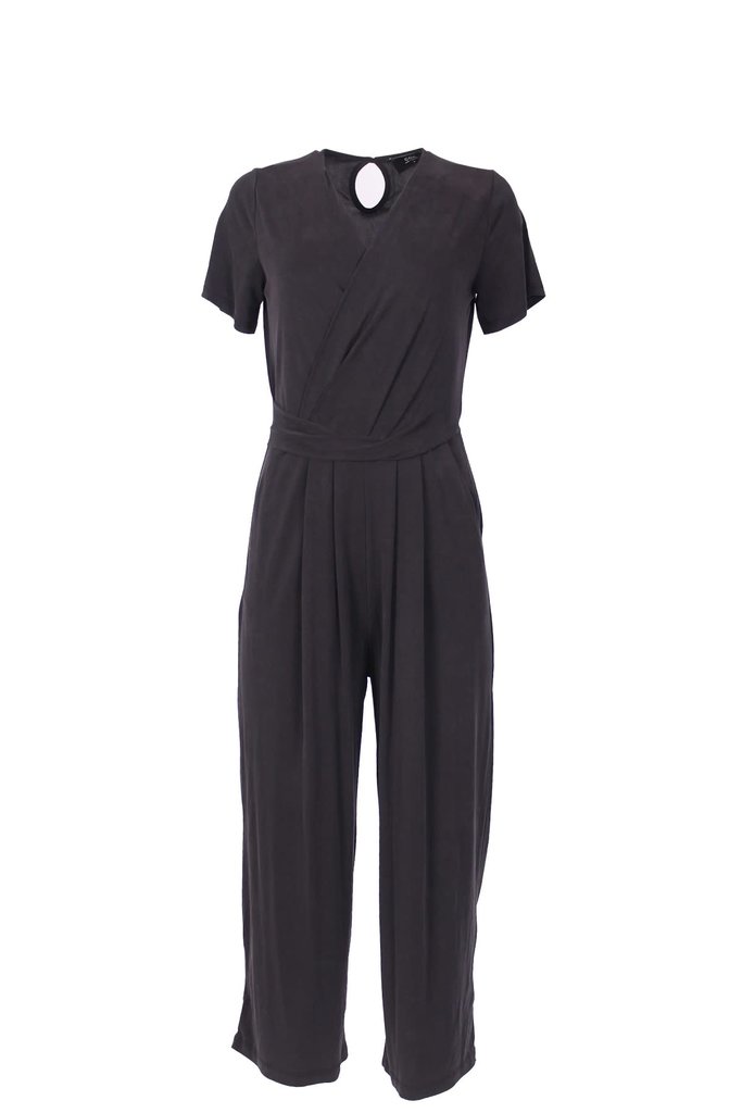 Criss Cross Jumpsuit in Black