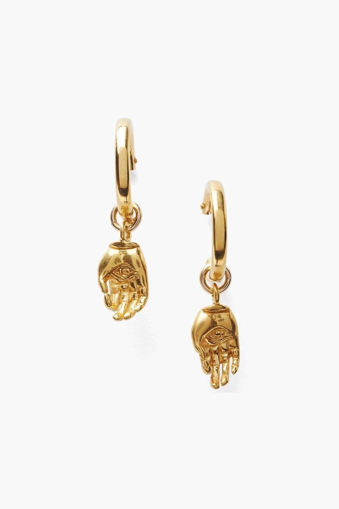 Chan Luu Gold Mano Hoop Earrings