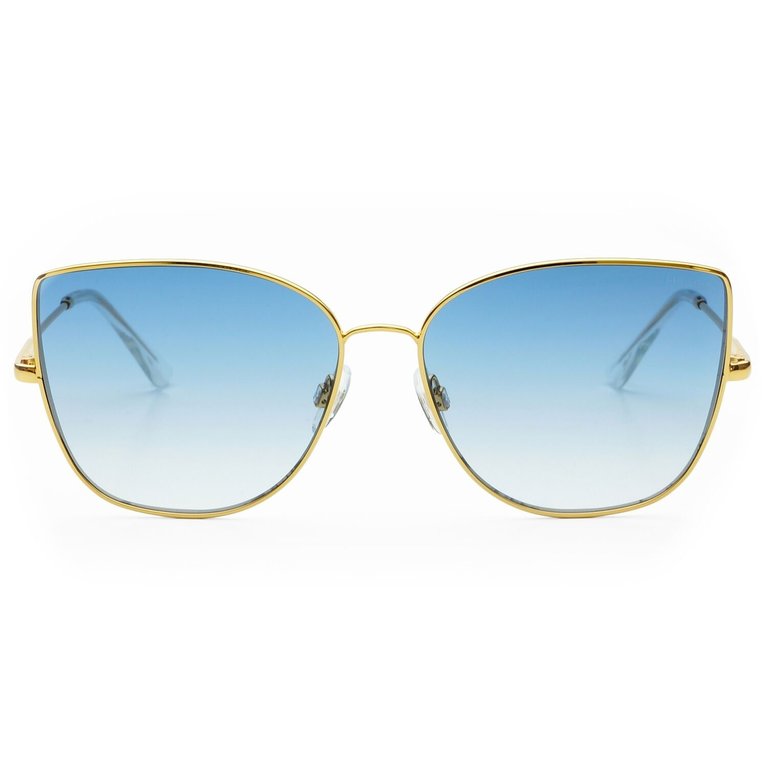 Freyrs Emma Sunglasses in Blue / Gold