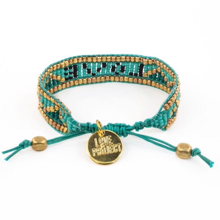 Love is Project Taj LOVE Bracelet in Turquoise & Black
