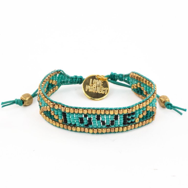 Love is Project Taj LOVE Bracelet in Turquoise & Black