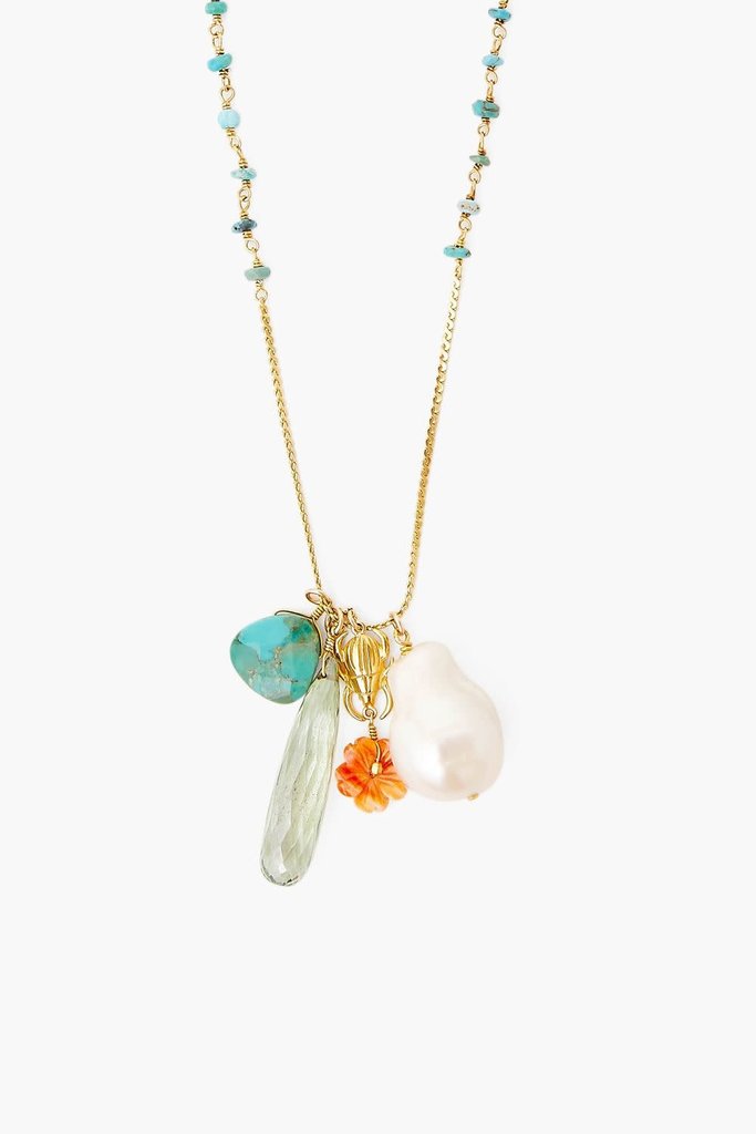 Chan Luu Turquoise Mix Traveling Charm Necklace