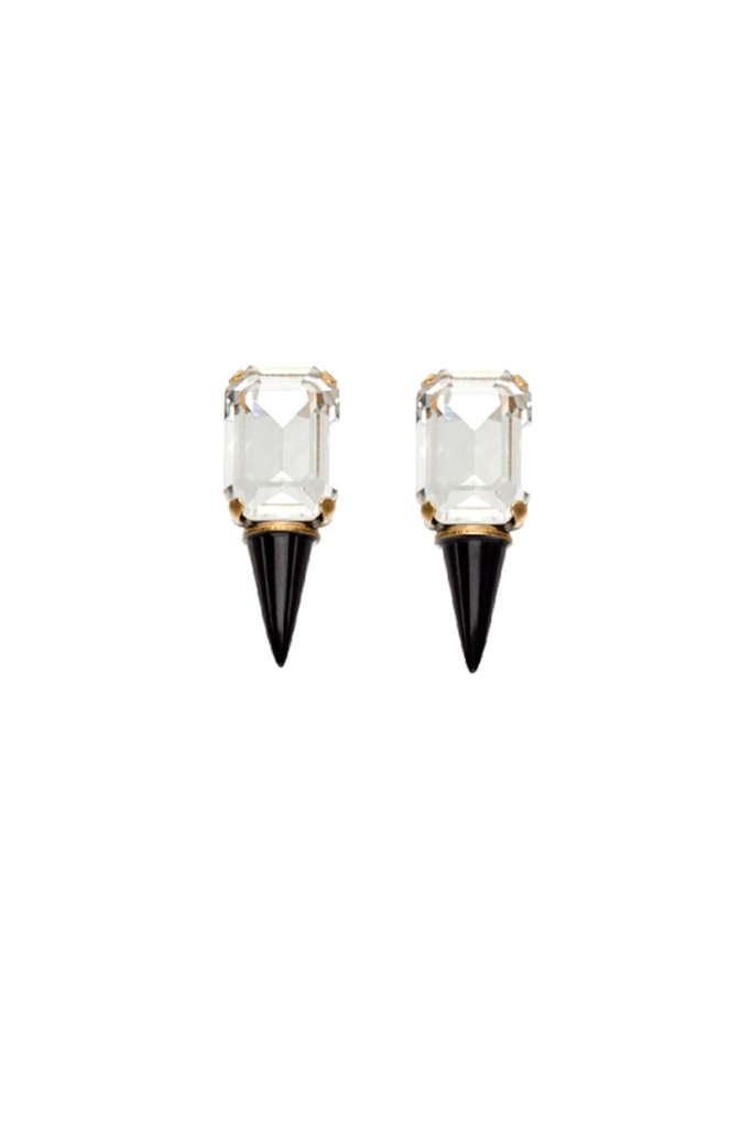 Lionette Gali Earring in Clear & Black