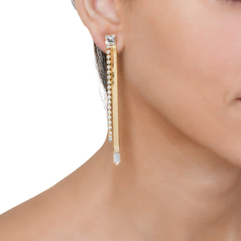 Lionette Divinity Earring in Gold and Clear