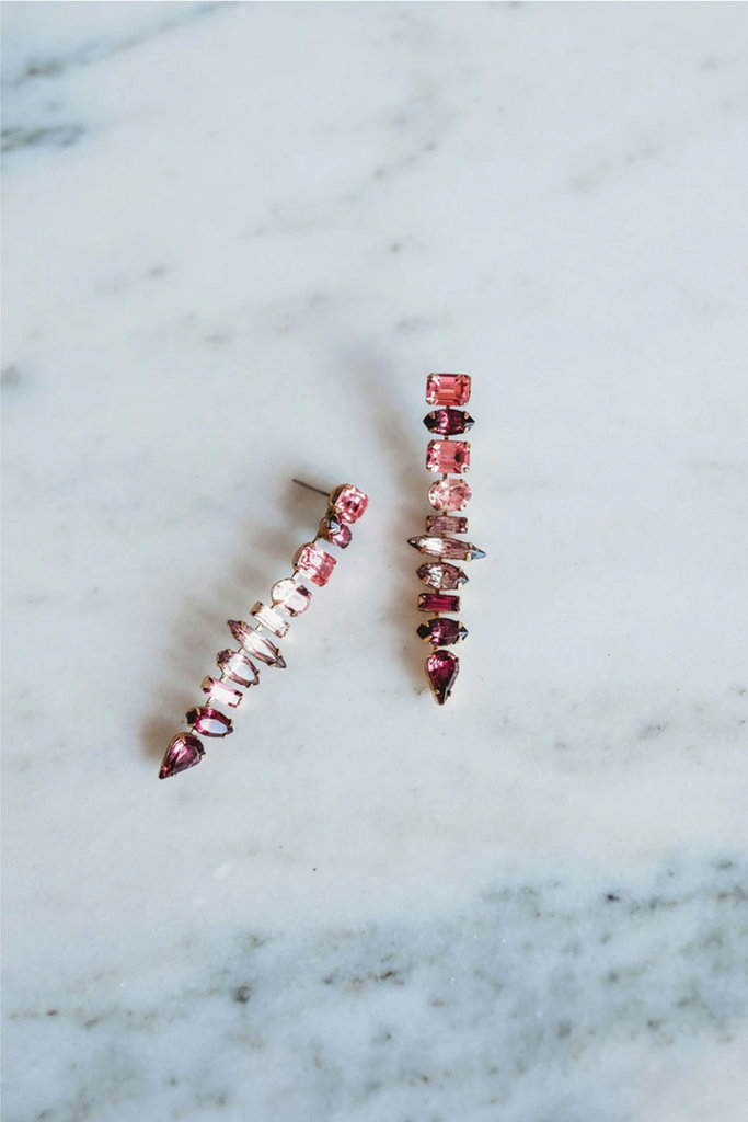 Elizabeth Cole Starla Earrings in Pink