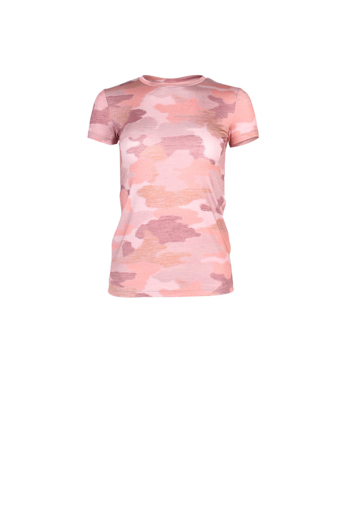 L'Agence Ressi Crew Tee in Nude Camo