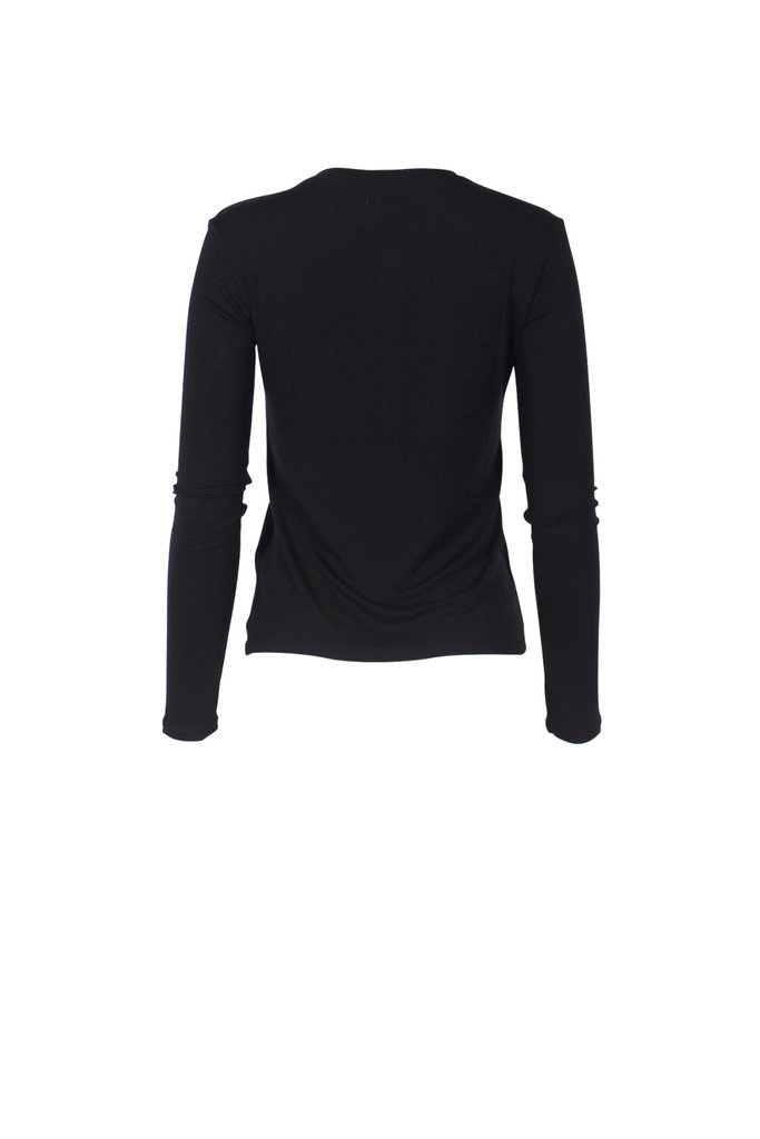 L'Agence Faith Long Sleeve Henley Tee