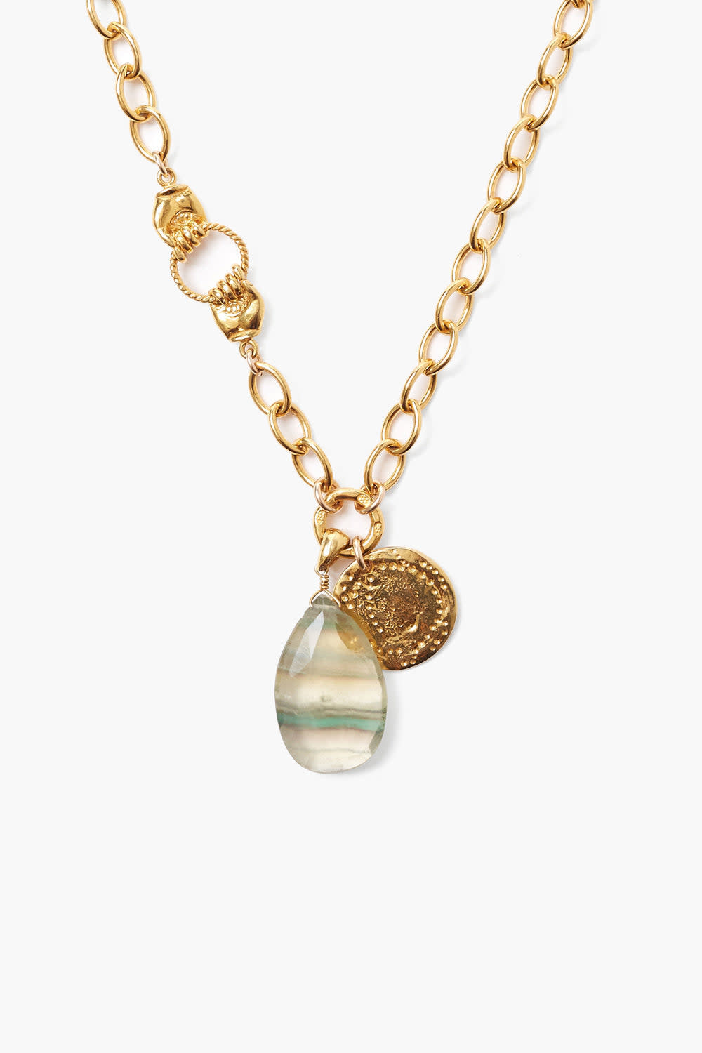 Gold Fluorite Carpe Diem Necklace Cerulean Boutique