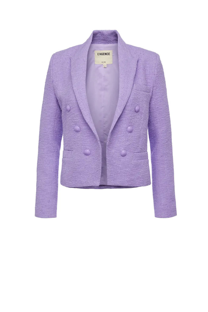 L'Agence Brooke Double Breasted Crop Blazer